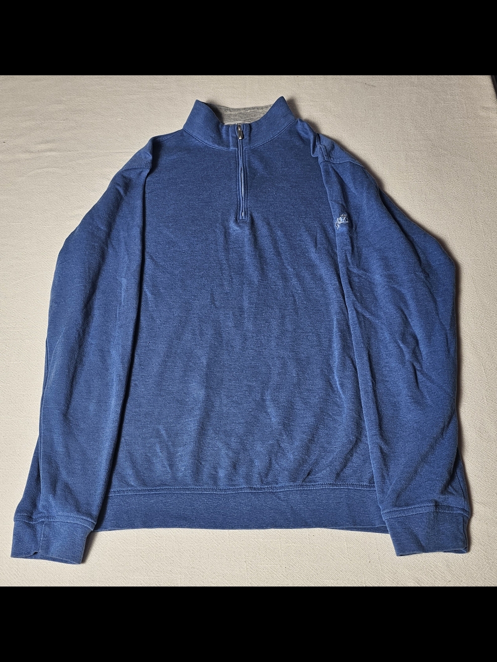 Peter Millar Crown Comfort Quarter-Zip Pullover Mens Size Small Blue